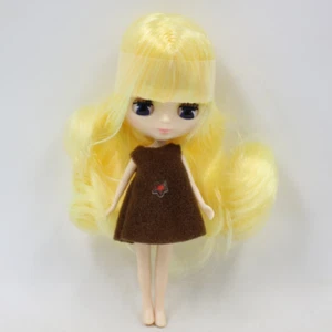 Mode Mini Blythe Puppe 10 cm normaler Körper wellig gelbe Haare glänzendes Gesicht Zum Selbermachen Spielzeug - Bild 1 von 24