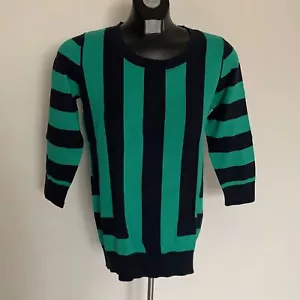 Banana Republic Womens Green Black Crew Neck Pullover Sweater Size Medium - Picture 1 of 10