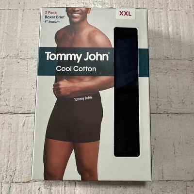 Tommy John классный хлопок трусы-боксеры новый мужской размер XXL 2 упаковки черный/темно-синий - Изображение 1 из 4