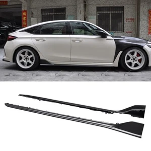 Carbon Fiber For Honda Civic 11Th FL5 Type-R 2023UP Side Skirts Extension Lip - Picture 1 of 21