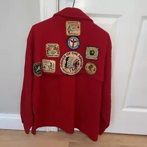 1970’s Boy Scouts of America Wool Jacket Shacket Jac Shirt Button Up Woolrich 44 - Bild 1 von 12