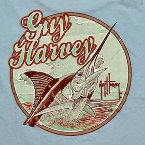 Guy Harvey Shirt XL Marlin Sport Angeln Baby Blau Schwertfisch Herren Extra Large - Bild 1 von 9