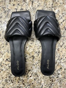 Aldo Moniq Black Slide Shoes - Picture 1 of 5