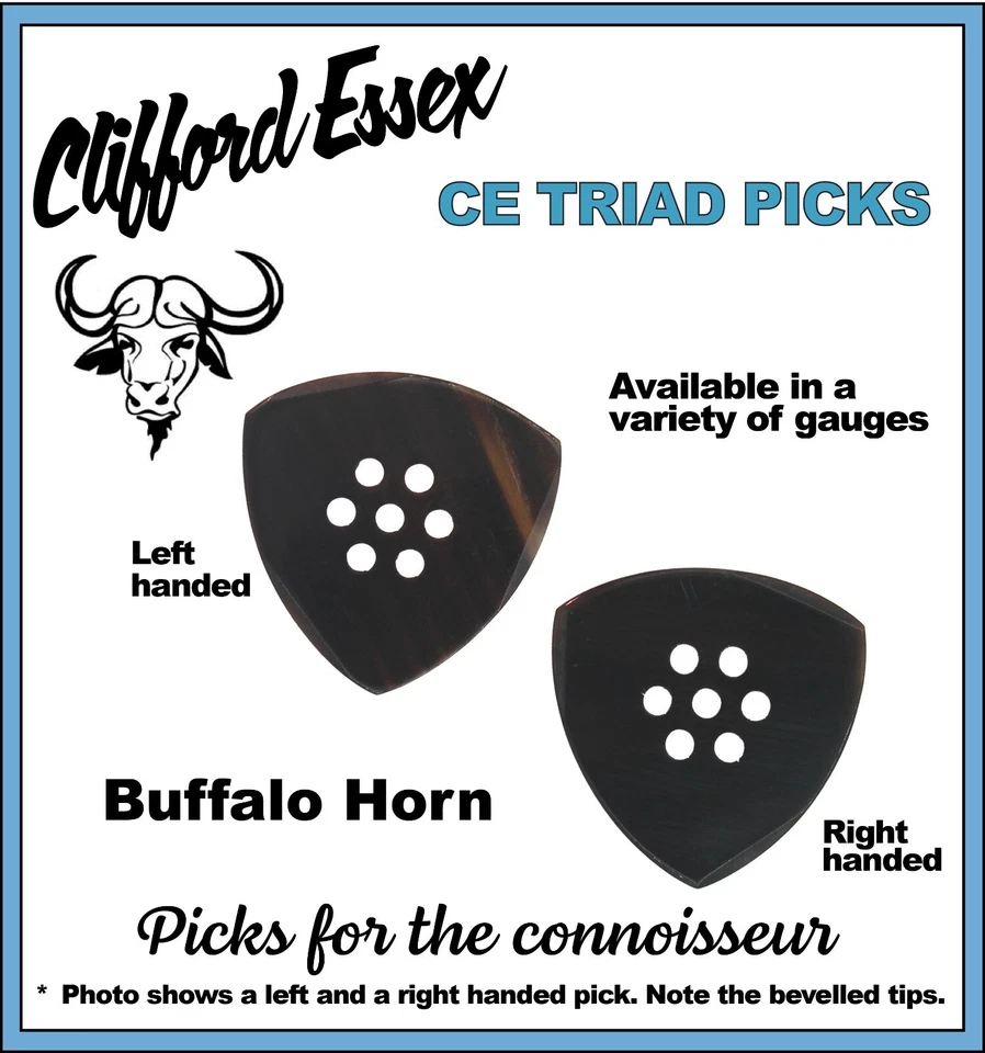 TRIAD PICK. HANDMADE BUFFALO HORN. GUITAR, MANDOLIN, BANJO... QUALITY - Image 1 of 3