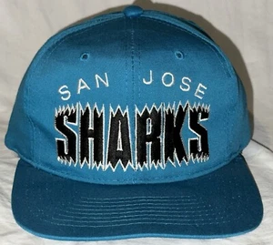 Vintage Starter San Jose Sharks Chomp NHL SnapBack Mütze - 1. Gen. Türkis. Der Klassiker - Bild 1 von 10