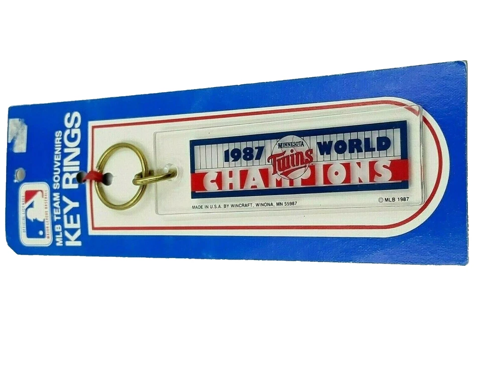 Minnesota Twins Vintage 1987 World Series Champions 5" Wide Lucite Keychain  - Image 1 of 4