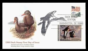 DR WHO 1990 FDC DUCK STAMP $12.50 FLEETWOOD CACHET COMBO j26678
