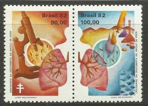 BRAZIL. 1982. TB Bacillus Discovery Set. SG: 1947/48. Mint Never Hinged - Picture 1 of 1
