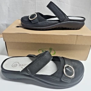 NAOT Women's Hongi Maryjane Soft Black Leather+ Nubuck 38/L7 new in box - Picture 1 of 9