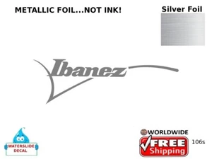Ibanez Guitar Decal logo Foil Headstock Waterslide Restoration 106s - Picture 1 of 1