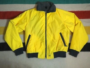 VTG 90s WOOLRICH Woman USA Made Yellow Zip Bomber Outdoor Jacket Womens S - Picture 1 of 8