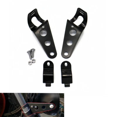 Soporte de lámpara de cabeza negro soporte de montaje de faros horquilla para 28MM-36MM universal Foto 1 de 4