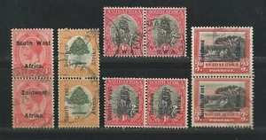 Südwestafrika 1924-1927 Mi. # 59/60, 85/86, 91/92, 98/99, 114/115 Paar gebraucht - Bild 1 von 2