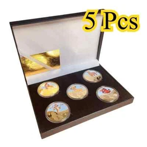 Simba The Lion King 24K Gold Plated 5 Coin Set LE (10) & COA Mom Dad Timon Pumba - Picture 1 of 16