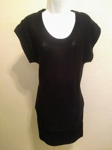 Suéter Top Ambiance Apparel Para Mujer Negro Tejido Manga Corta Talla M - Imagen 1 de 3