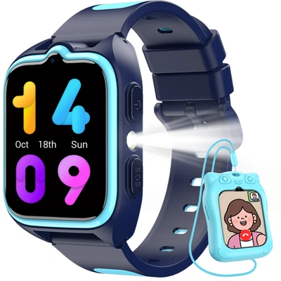 Kids GPS+LBS+WIFI Positioning Smartwatch With 4G Video Calling, Voice Chat Watch - Image 1 of 4
