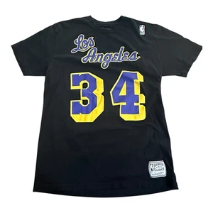 NWOT Mitchell & Ness NBA Los Angeles Lakers Shaquille O’Neal #34 Shirt Size L - Picture 1 of 8