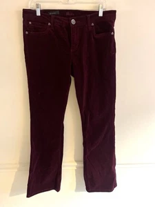 KUT From The Kloth Women's Maroon Karen Baby Bootcut Corduroy Pants Size 12 - Picture 1 of 7