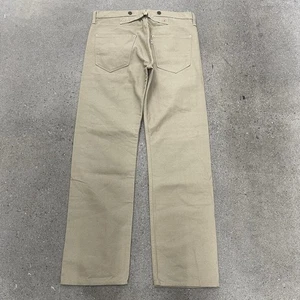 Levi's Mens LVC Buckle Back Sample Khaki Brown Denim Pants Actual Size 34x31 - Picture 1 of 6