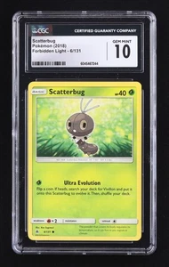 Scatterbug 2018 Pokemon Forbidden Light #6 (CGC 10) - Picture 1 of 2