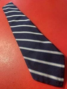 Corbata a rayas de regimiento de seda Brooks Brothers Repp usada en excelente estado etiqueta negra Reino Unido CRISP - Imagen 1 de 9