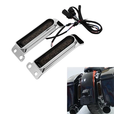 Luces de relleno LED de soporte para alforja aptas para Harley Ultra Limited FLHTK 2014+ Foto 1 de 4