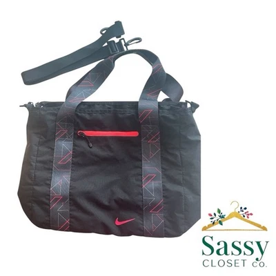 Sporty NIKE Tote – Black/Red, Crossbody Option, OS - Image 1 of 4