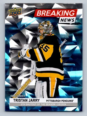 2024-25 Upper Deck #BN-7 Tristan Jarry Breaking News - Image 1 of 2