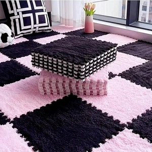 12pcs Carpet Squares Puzzle Floor Mat, Plush Interlocking Carpet Tiles - Picture 1 of 32