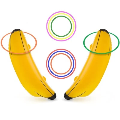 Juego de lanzamiento de anillo de plátano inflable June Fox para despedida de soltera, espectáculo nupcial... Foto 1 de 4