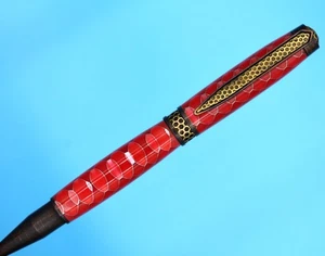 Handmade Honeycomb Pen Exotic Barrel & Trim, Legendary Collector’s Writing Tool - Picture 1 of 13