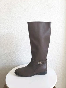 Neu ohne Karton Lauren Ralph Lauren Brittaney Damen 9,5 Lederreitstiefel durchgehender Reißverschluss - Bild 1 von 15