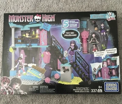 Monster High School Fang Out MEGA Bloks Set Draculaura NEW Sealed Retired 2015 - Image 1 of 4
