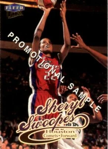 WNBA 1999 BASKETBALL PROMO SAMPLE TRADING CARD SHERYL SWOOPES HOUSTON COMETS - Imagen 1 de 2