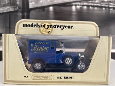 Matchbox Lesney 1978 Models of Yesteryear Y-5 1927 Talbot Menier Chocolat NIB - Image 1 of 4