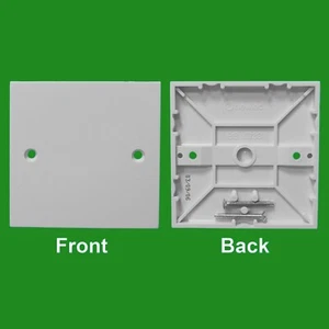 1x White 1 Gang Single Wall Blanking Plate Electric Socket Cover with Screws - Picture 1 of 3