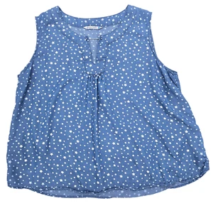 Given Kale Denim High Low Sleeveless Blouse Tank Top Stars Women Plus Size 2X - Picture 1 of 13