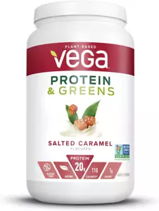 Vega Protein and Greens, Salted Caramel, Vegan Protein Powder, 20G Plant Based P - Picture 1 of 12
