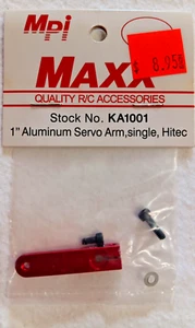 MPI MAXX #KA1001 ~NIP~ 1" ALUMINUM SERVO ARM, SINGLE, HITEC - Picture 1 of 2