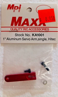 MPI MAXX #KA1001 ~NIP~ 1" ALUMINUM SERVO ARM, SINGLE, HITEC - Image 1 of 2