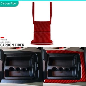 3Pcs Red Carbon Fiber Console Armrest Storage Panel Cover For GMC Acadia 2007-12 - Picture 1 of 16