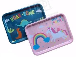Kinder Einhorn Dinosaurier weich gepolstert gepolstert Sitzsack Runde Kinder Essen Mahlzeit Tablett - Bild 1 von 22