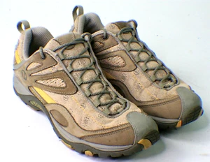 Merrell Damen Sneaker Gr. 9 Siren Sync Outdoor Wandern Schnürer taupe/gelb - Bild 1 von 6
