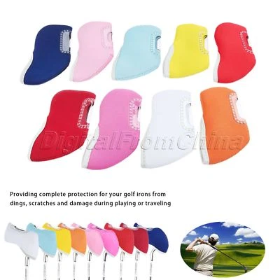 10X Neoprene Set Training Kit Golf Protectors Head Covers for Iron Wedge Clubs - Image 1 of 4