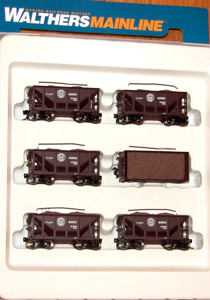 HO WALTHERS MAINLINE 910-58103 24' MICHIGAN ORE CAR WITH LOAD 6-PACK DMIR - Image 1 of 1