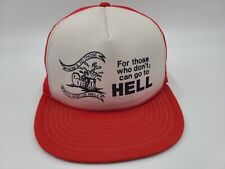 Vintage Heres To Those Who Wish Us Well Mesh Trucker Snapback Hat Cap Funny Red