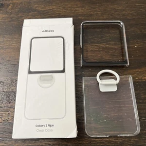 GENUINE Samsung Galaxy Z Flip6 Clear Case With Ring EF-QF741 OPEN NEW! - Photo 1 sur 10