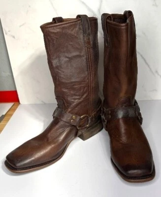 Arnés de punta cuadrada marrón Shoe Company de colección Trail Boss bota de motocicleta 11 B Foto 1 de 4