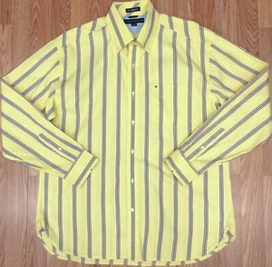CAMISA TOMMY HILFIGER REGULAR FIT 100% ALGODÓN RAYAS AMARILLAS Talla GRANDE, L - Imagen 1 de 4