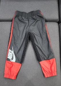 Nike Kids Cozy Sherpa Sweat Pants Black And Red With Pockets NWT  Warm Snow Pant - Picture 1 of 14